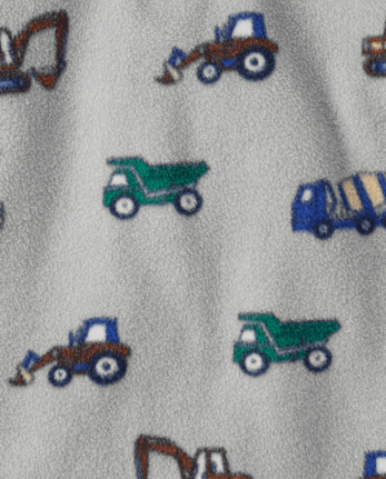 Toddler Boys Print Microfleece Quarter Zip Pullover - WEATHERED STEEL