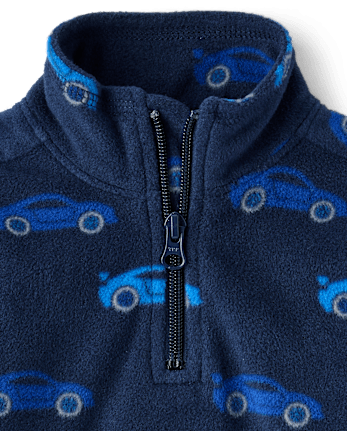 Toddler Boys Print Microfleece Quarter Zip Pullover - TIDAL