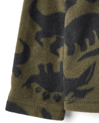 Toddler Boys Print Microfleece Quarter Zip Pullover - DK STINGER