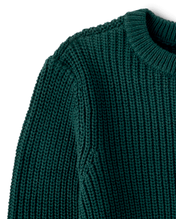 Toddler Boys Shaker Stitch Sweater - BALT GREEN