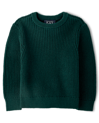 Toddler Boys Shaker Stitch Sweater - BALT GREEN