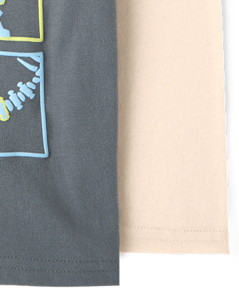 Baby And Toddler Boys Graphic Layered Top - CHALKBOARD
