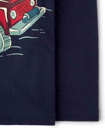 Baby And Toddler Boys Holiday Truck Hooded Top - TIDAL