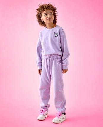 \Pantalon de survêtement en polaire premium Hello Kitty® pour filles\ - ORCHID BREEZE