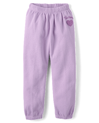 Girls Hello Kitty® Embellished Premium Fleece Barrel Sweatpants - ORCHID BREEZE