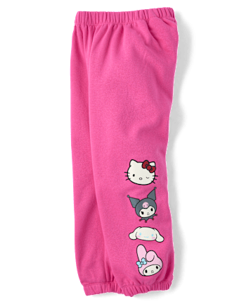 Girls Hello Kitty® Embellished Premium Fleece Barrel Sweatpants - SUGARCANDY