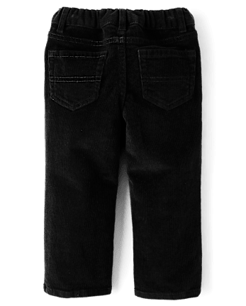 Baby And Toddler Boys Corduroy Straight Pants - BLACK