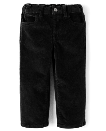 Baby And Toddler Boys Corduroy Straight Pants - BLACK