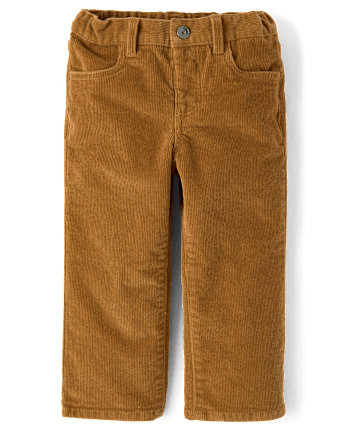 Baby And Toddler Boys Corduroy Straight Pants - CARMEL BARS