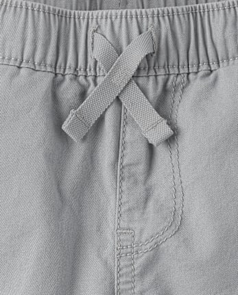 Baby And Toddler Boys Lined Pull On Jogger Pants - WEATHERED STEEL