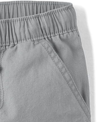 Baby And Toddler Boys Lined Pull On Jogger Pants - WEATHERED STEEL