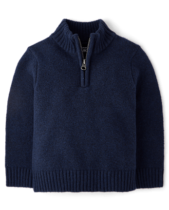 Toddler Boys Quarter Zip Sweater - TIDAL