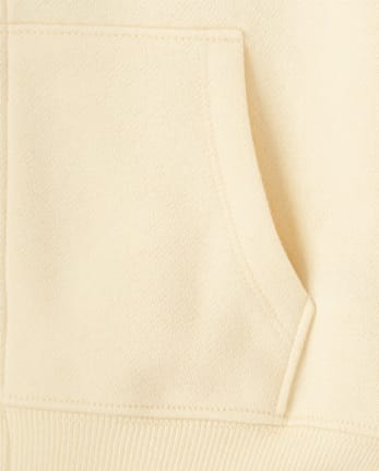 Girls Rhinestone Icon Premium Fleece Zip Up Hoodie - CLOUD BANK
