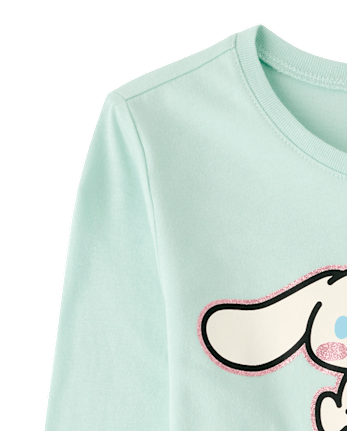 Girls Cinnamoroll™ Glitter Feeling Festive Graphic Tee - MINT CREAM