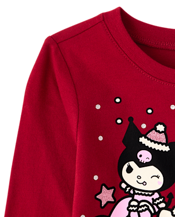 Toddler Girls Hello Kitty® And Friends Glitter Merry Everything Graphic Tee - RED OCHRE