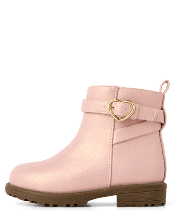 Toddler Girls Shimmer Buckle Boots - PINK