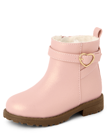 Toddler Girls Shimmer Buckle Boots - PINK