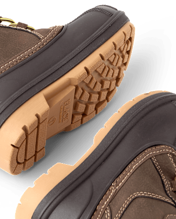Toddler Boys Colorblock Lace Up All Weather Boots - BROWN