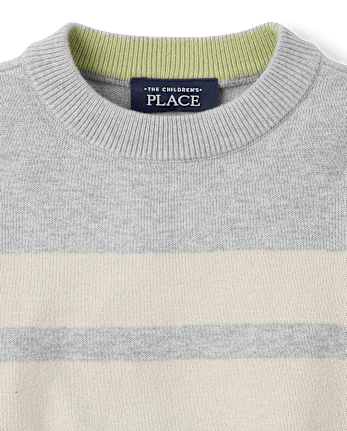 Toddler Boys Striped Sweater - H/T MIST
