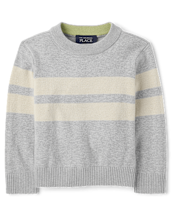 Toddler Boys Striped Sweater - H/T MIST