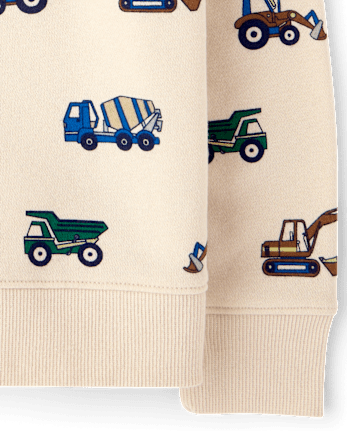 Toddler Boys Print Premium Fleece Sweatshirt - HAY STACK