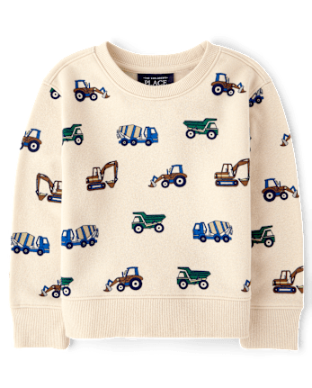 Toddler Boys Print Premium Fleece Sweatshirt - HAY STACK