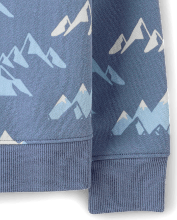 Sweat-shirt en polaire premium imprimé pour petits garçons - SAPPHIRE ICE CL
