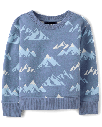 Toddler Boys Print Premium Fleece Sweatshirt - SAPPHIRE ICE CL