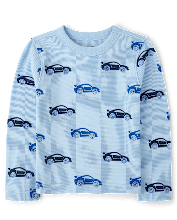 Baby And Toddler Boys Print Thermal Top