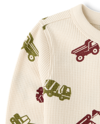 Baby And Toddler Boys Print Thermal Top