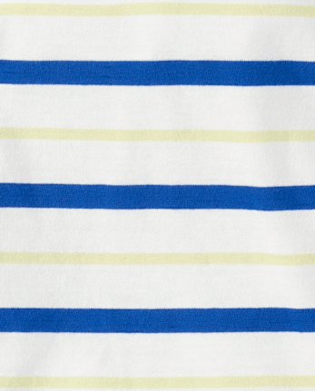 Baby And Toddler Boys Striped Hooded Top - MARSHMALLOW