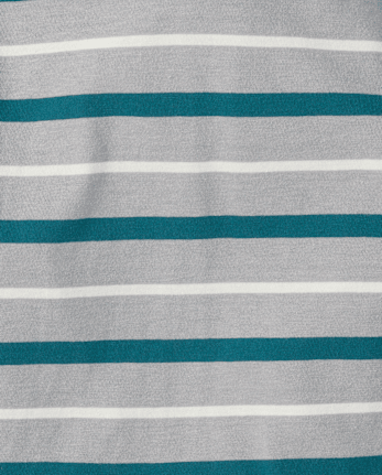 Baby And Toddler Boys Striped Hooded Top - CLOUDY LAKE