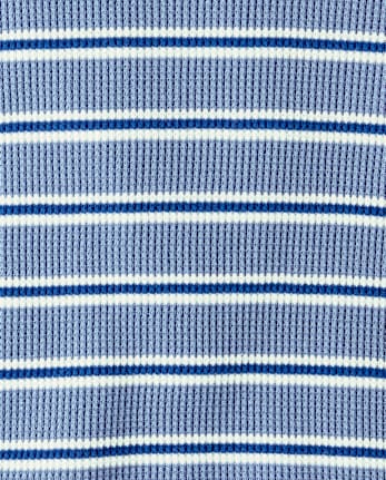 Baby And Toddler Boys Striped Thermal Top - SAPPHIRE ICE CL