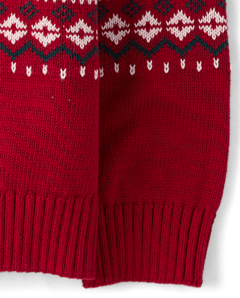 Pull de Noël à col zippé pour petit garçon - RED OCHRE