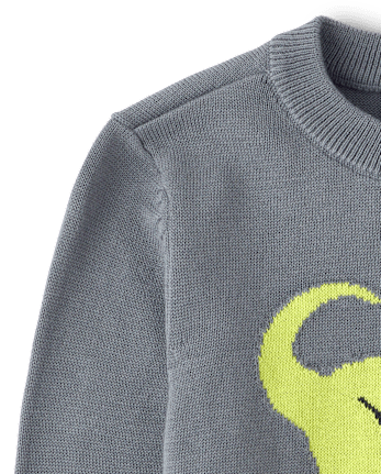 Toddler Boys Intarsia Sweater - CHALKBOARD