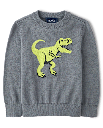 Toddler Boys Intarsia Sweater - CHALKBOARD
