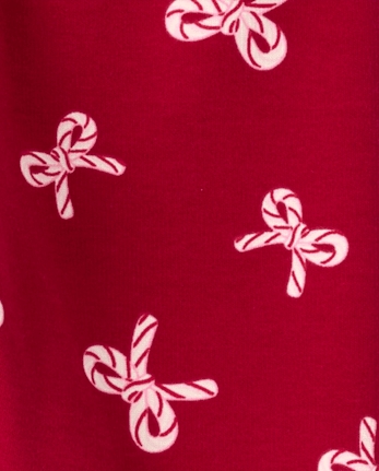 Girls Print Winter Warm Leggings - RED