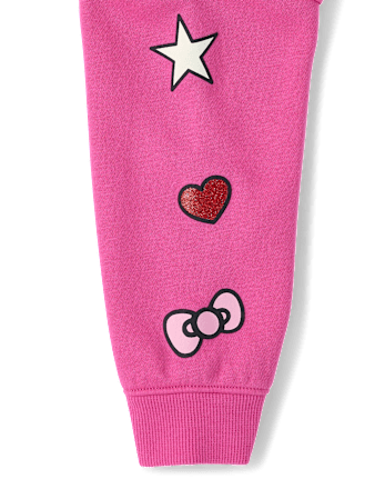 Toddler Girls Hello KittyÂ® And Friends Glitter Premium Fleece Sweatshirt - SUGARCANDY