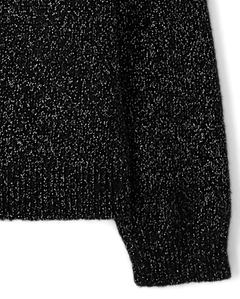 Girls Embellished Icon Sweater - BLACK