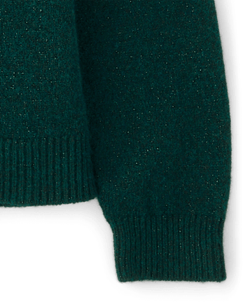 Girls Embellished Icon Sweater - BALT GREEN