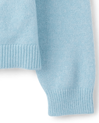 Girls Embellished Icon Sweater - BLUE AIR