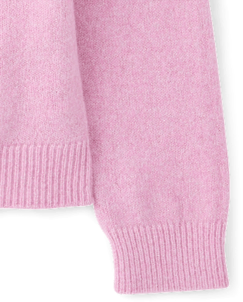 Girls Embellished Icon Sweater - LACE PINK CL