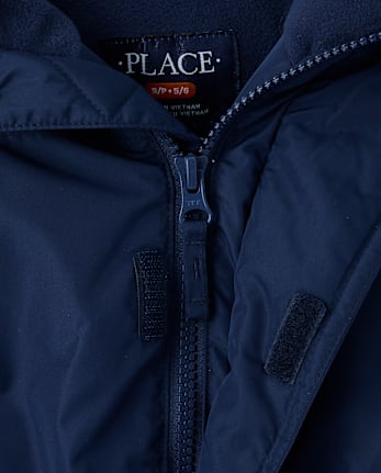 Boys Microfleece Lined Hooded Parka Jacket - TIDAL
