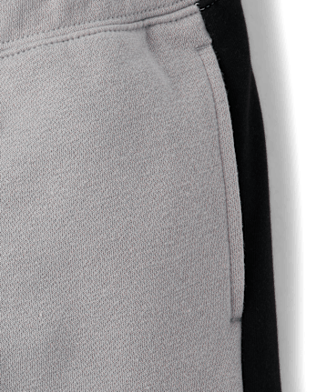 Boys Colorblock Premium Fleece Jogger Pants - WEATHERED STEEL