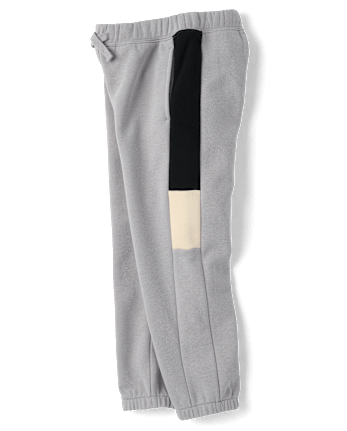 Boys Colorblock Premium Fleece Jogger Pants - WEATHERED STEEL