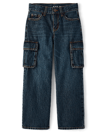 Boys Baggy Cargo Jeans - EMMETT WASH