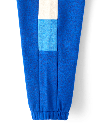 Baby And Toddler Boys Colorblock Premium Fleece 2-Piece Outfit Set - QUENCH BLUE