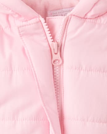 Baby Girls Microfleece Lined Snowsuit - ROSE MIST