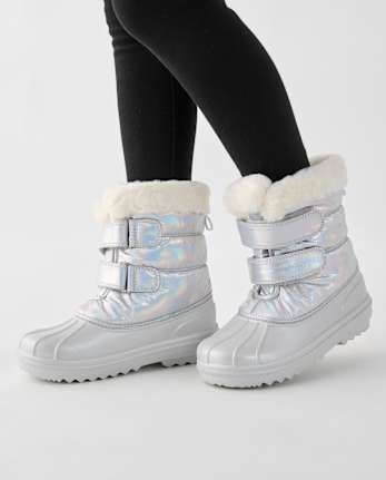 Girls All Weather Boots - SILVER
