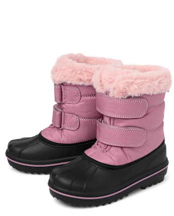 Boys Colorblock Lace Up All Weather Boots - PURPLE THISTLE